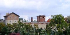 Exterior view of Zakład Karny prison building in Bartoszyce, Poland