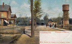 Historic Watertoren tower in Voorburg with blue sky