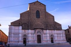 Renaissance Basilica San Petronio in Bologna Italy from Piazza Maggiore