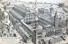 Old St. Peter's Basilica 19th century reconstruction illustration