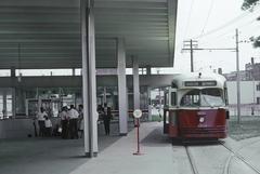 Toronto Transit Commission PCC streetcar number 4564 at Bathurst Subway Station in Toronto, July 3, 1966