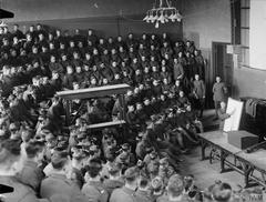 Royal Flying Corps cadets listening to a lecture at University College, Oxford during 1914-1918