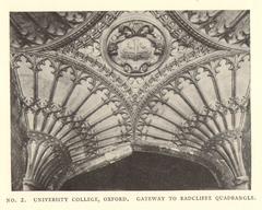 Fan vault of the gateway to Radcliffe Quadrangle University College Oxford