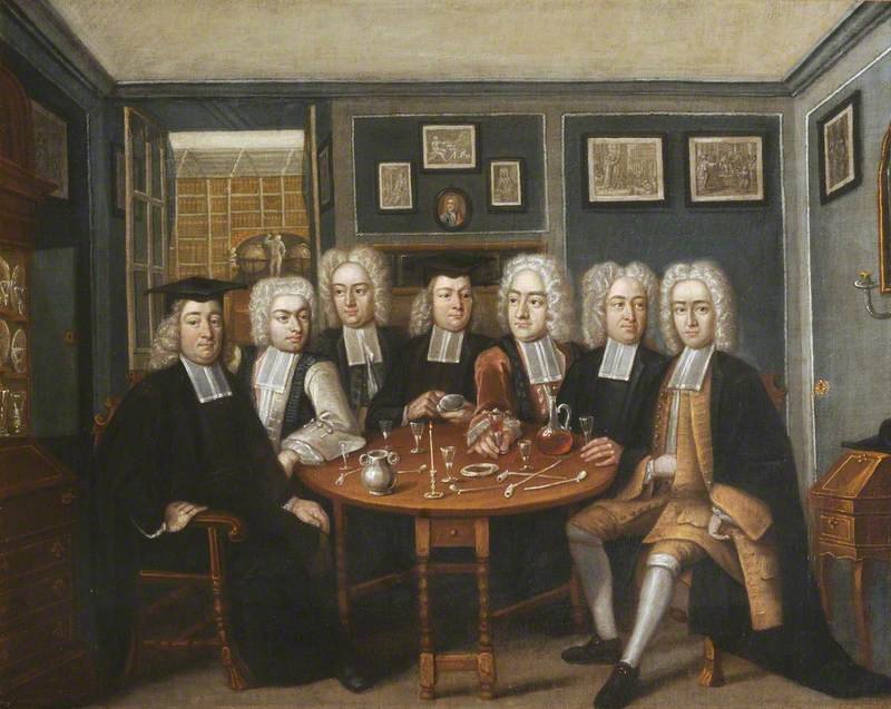 Portrait of Thomas and John Cockman with University College Fellows by Benjamin Ferrers