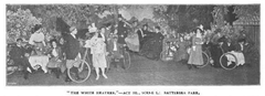 Scene from 1897 New York theatrical production of The White Heather in Battersea Park, Act III Scene I