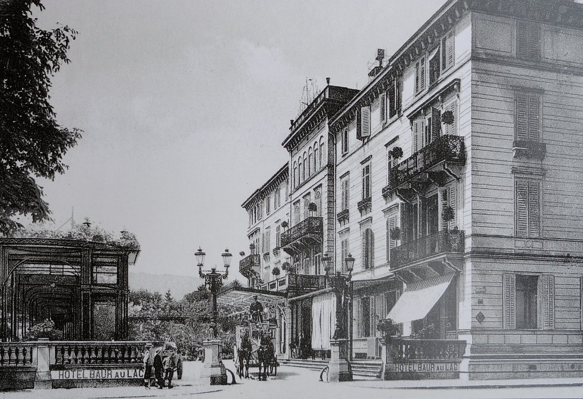 Historic Baur au Lac hotel in Zurich in 1910
