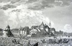 Historical map of Kratzquartier neighborhood in Zürich before 1538