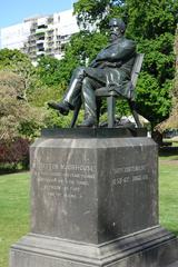 Statue of William Sefton Moorhouse in Christchurch Botanic Gardens New Zealand