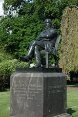 William Sefton Moorhouse statue in Christchurch Botanic Gardens New Zealand