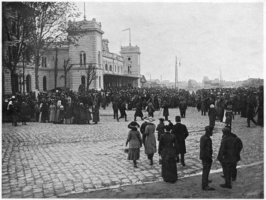 Balkan war mobilization in Belgrade, Serbia