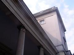 Facade detail of the front side of the New White Palace in Dedinje, Belgrade, Serbia and Montenegro