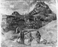 Painting of Saint John the Evangelist and the Three Maries in a Landscape