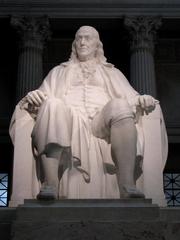 Benjamin Franklin National Memorial with statue inside the Franklin Institute in Philadelphia Pennsylvania