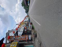 View of Gambang town in Kuantan with buildings and natural landscape