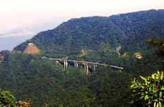 Rodovia dos Imigrantes highway with cars and scenic views
