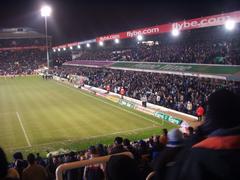 Old Main Stand at Birmingham City FC's St Andrew's Stadium before 2005-06 Premier League match