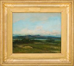 Les Étangs à Palavas painting by Gustave Courbet showing tranquil ponds and lush vegetation
