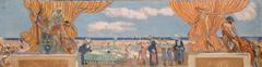 Maurice Denis painting La Maison de cure at Palavas-les-Flots featuring a serene house by the sea with soft colors and impressionist style