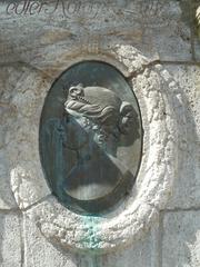 Luisenbrunnen fountain in Saarbrücken with ornate sculptures and flowing water