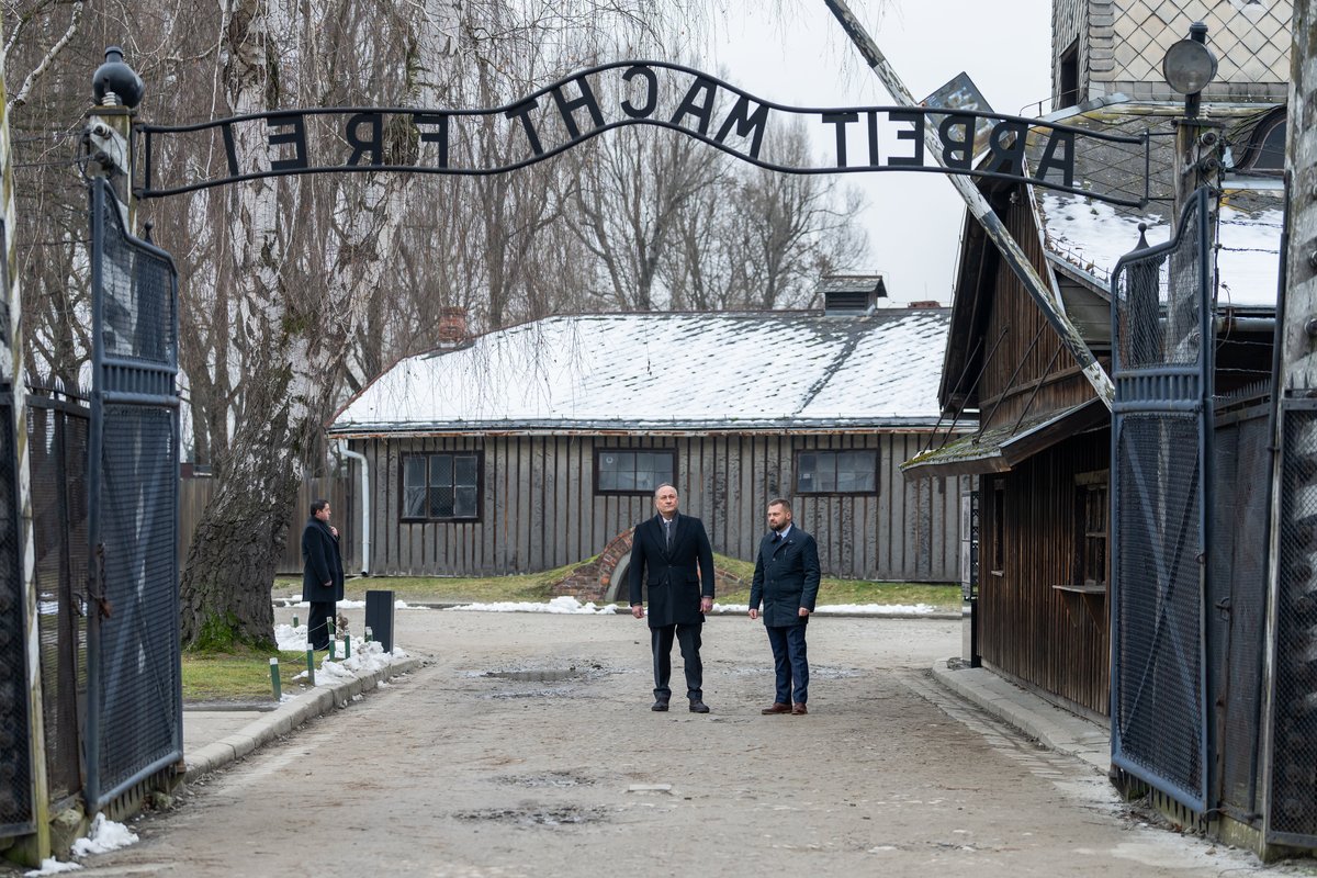 Second Gentleman Douglas Emhoff touring Auschwitz-Birkenau Museum in Poland on January 27, 2023