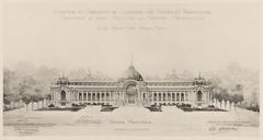 Architectural plan of the Petit Palais and Grand Palais for the 1900 Exposition Universelle in Paris