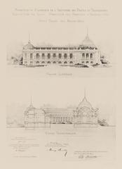Architectural plans of the Petit Palais and Grand Palais for the 1900 Paris Exposition Universelle