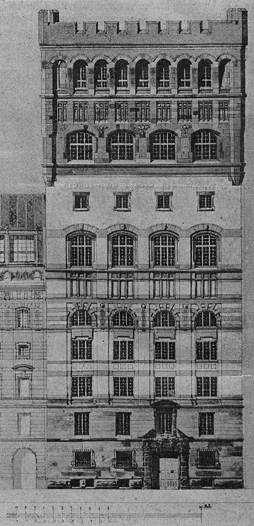 Historic first Polish skyscraper at 39 Zielna Street in Warsaw