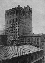 Cedergren skyscraper in Warsaw in 1910 during early morning with clear sky