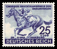 Historic German horse race, German Derby in Hamburg called 'Blue Riband'