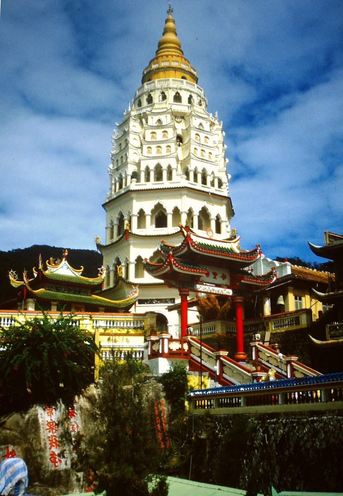 Kek Lok Si temple in Air Itam, Penang Island, Malaysia, photographed in 1985