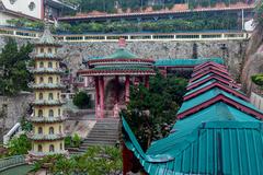 Kek Lok Si Temple in Penang with colorful pagoda and lush greenery