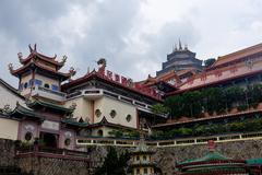 Kek Lok Si temple in Penang with colorful pagoda and intricately designed architecture