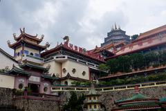 Kek Lok Si temple in Penang with intricate architecture and colorful roofs