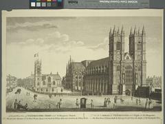 Northwest view of Westminster Abbey and St. Margaret's Church