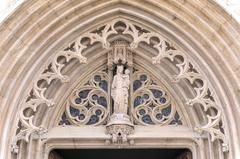 Tympanum of the portal at Basilique Saint-Bonaventure in Lyon