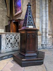 Offering box for candles in front of the Pietà chapel at Basilica Saint-Bonaventure Lyon