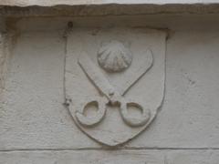 Coat of arms on a buttress of Église Saint-Bonaventure in Lyon