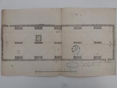 Architectural plan of the cellar under the nave of Église Saint-Nizier in Lyon