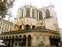 Chevet of Saint Nizier Church with intricate Gothic architectural details