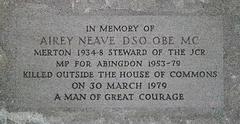 Airey Neave memorial stone at Merton College, Oxford