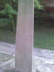 Memorial to Andrew Irvine at Merton College, Oxford, designed by Eric Gill