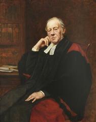 Black and white portrait of Marmaduke C. William Flower and Bartholomew Price at Pembroke College in the late 19th century