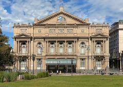 Main facade of Teatro Colón in Buenos Aires Argentina