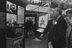 Prince Bernhard opening the Verzetsmuseum in Amsterdam on November 19, 1985