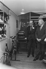 Prince Bernhard inaugurating the Resistance Museum in Amsterdam on November 19, 1985