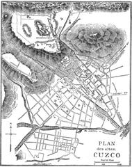 Map of Cuzco by E.G. Squier circa 1860