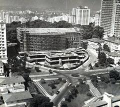 View of the construction works of the São Paulo Museum of Art in 1965