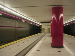 Platform at Toronto's Bessarion Station with modern design and signage