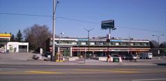 TTC Bessarion station north entrance building with glass and brick facade