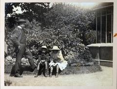 Carlos Thays with his children Carlos Leon and Ernestina at the Botanical Garden, their family home